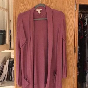 Loft dark pink cardigan